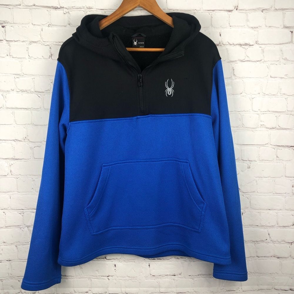 Spyder Blue Long Sleeve Hoodie Men's Sz Medium